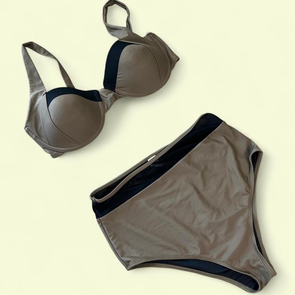 CupShe high waisted‎ two piece bikini